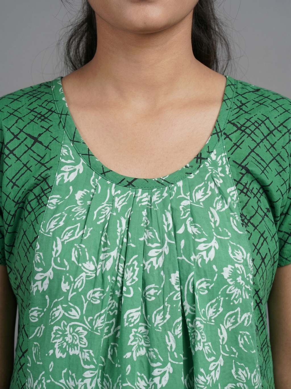 Green Pure Cotton Nighty | Free Size | Limited Edition Design | Print 2