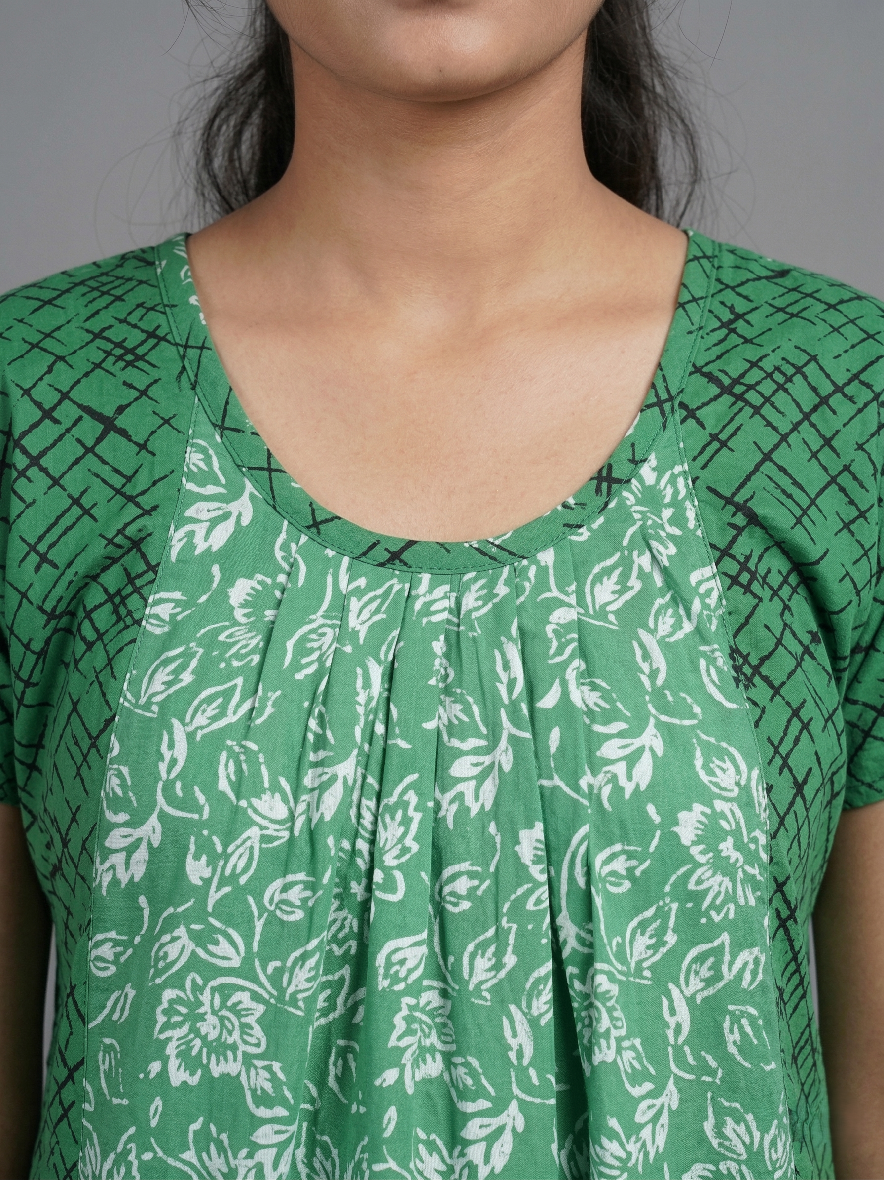 Green Pure Cotton Nighty | Free Size | Limited Edition Design | Print 2