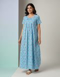 Teal Green Pure Cotton Nighty | Free Size | Limited Edition Design | Print 4