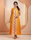 Yellow Pure Cotton Nighty | Free Size | Limited Edition Design | Print 8