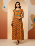 Yellow Pure Cotton Nighty | Free Size | Limited Edition Design | Print 9