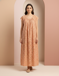 Orange Pure Cotton Nighty | Free Size | Limited Edition Design | Print 5