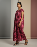 Maroon Pure Cotton Nighty | Free Size | Limited Edition Design | Print 10