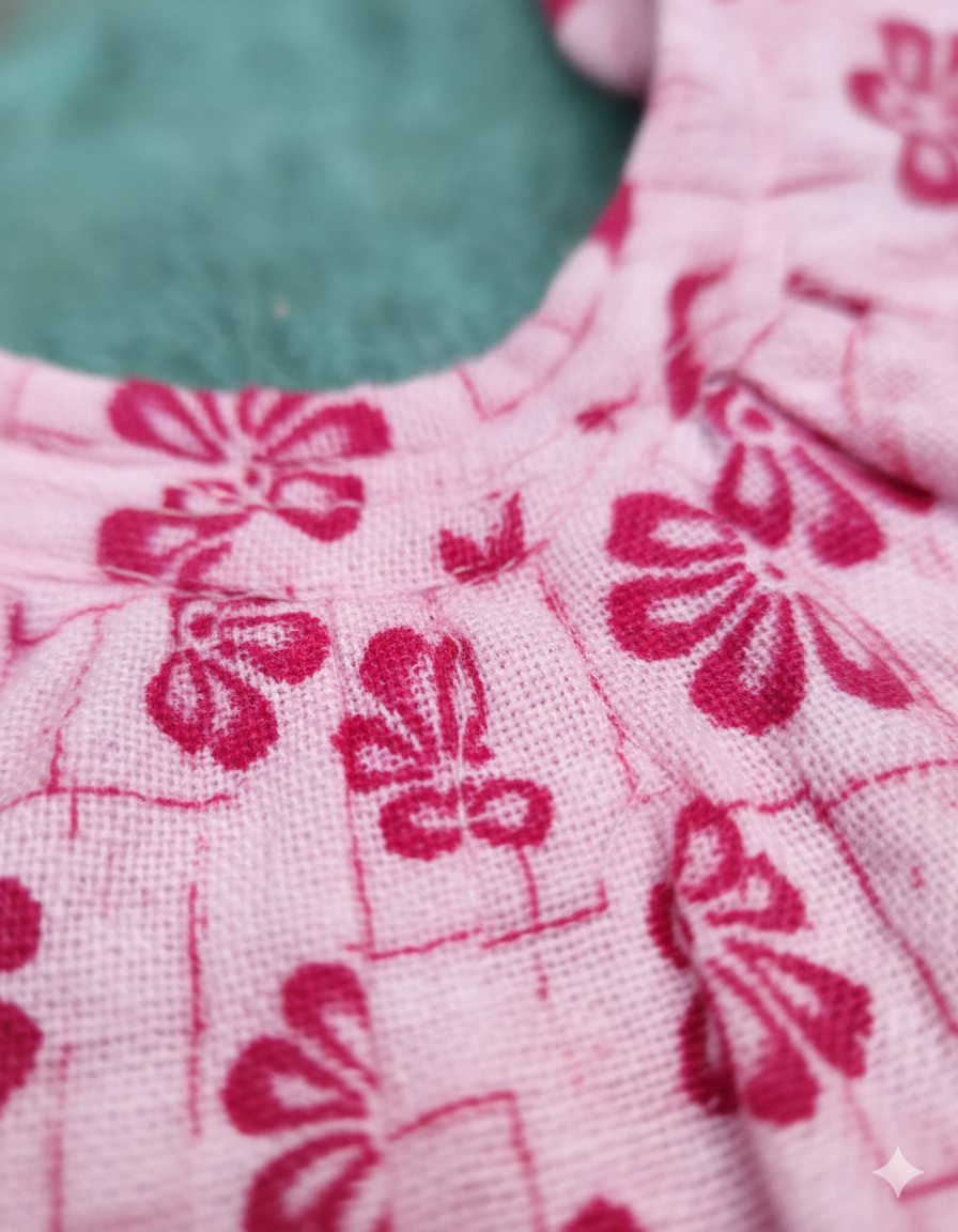 Pink Pure Cotton Nighty | Free Size | Limited Edition Design | Print 16