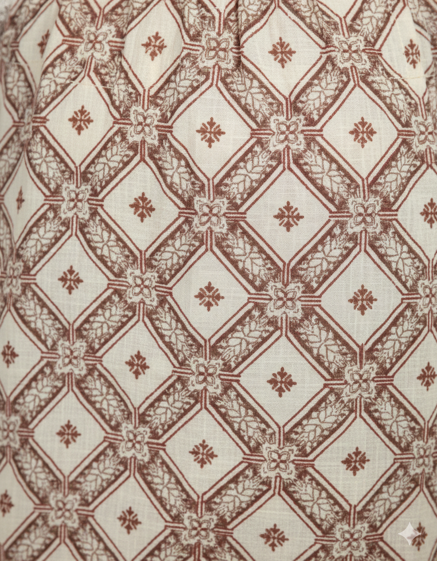 Daily Comfort Ankle-Length Cotton Nighty – Grey Floral Print 1