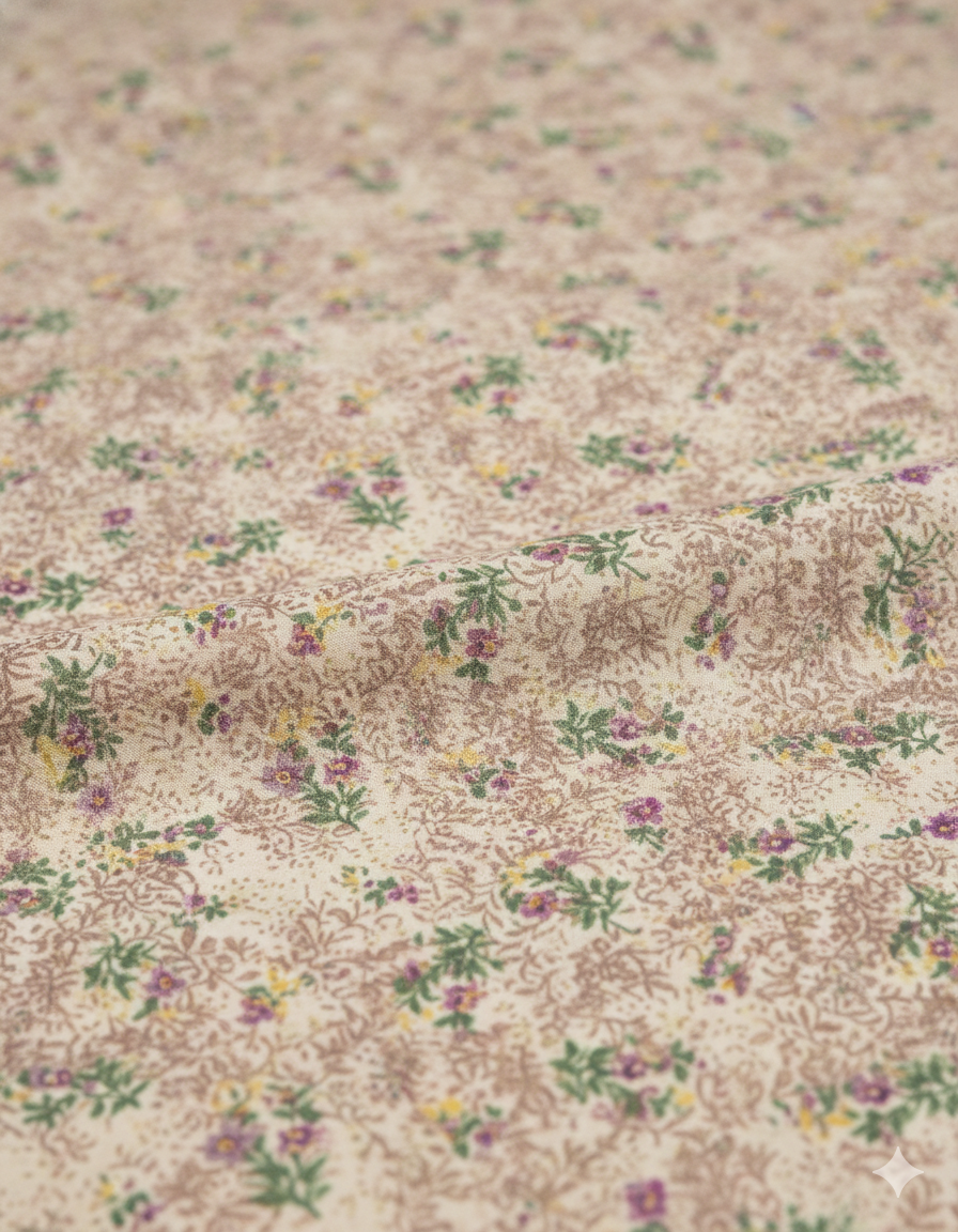 Daily Comfort Ankle-Length Cotton Nighty – Grey Floral Print 2