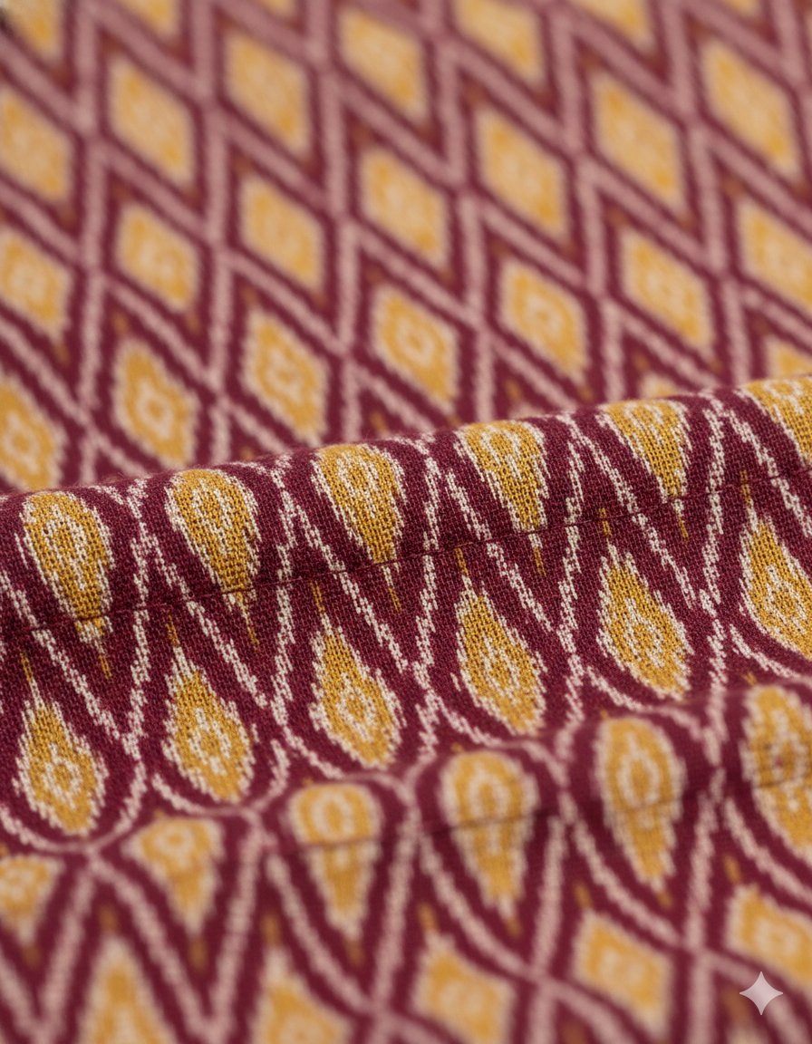 Daily Comfort Ankle-Length Cotton Nighty – Maroon Floral Print 3