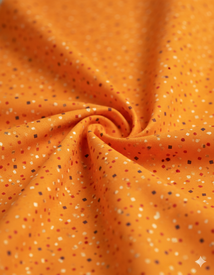 Daily Comfort Ankle-Length Cotton Nighty – Orange Floral Print 5