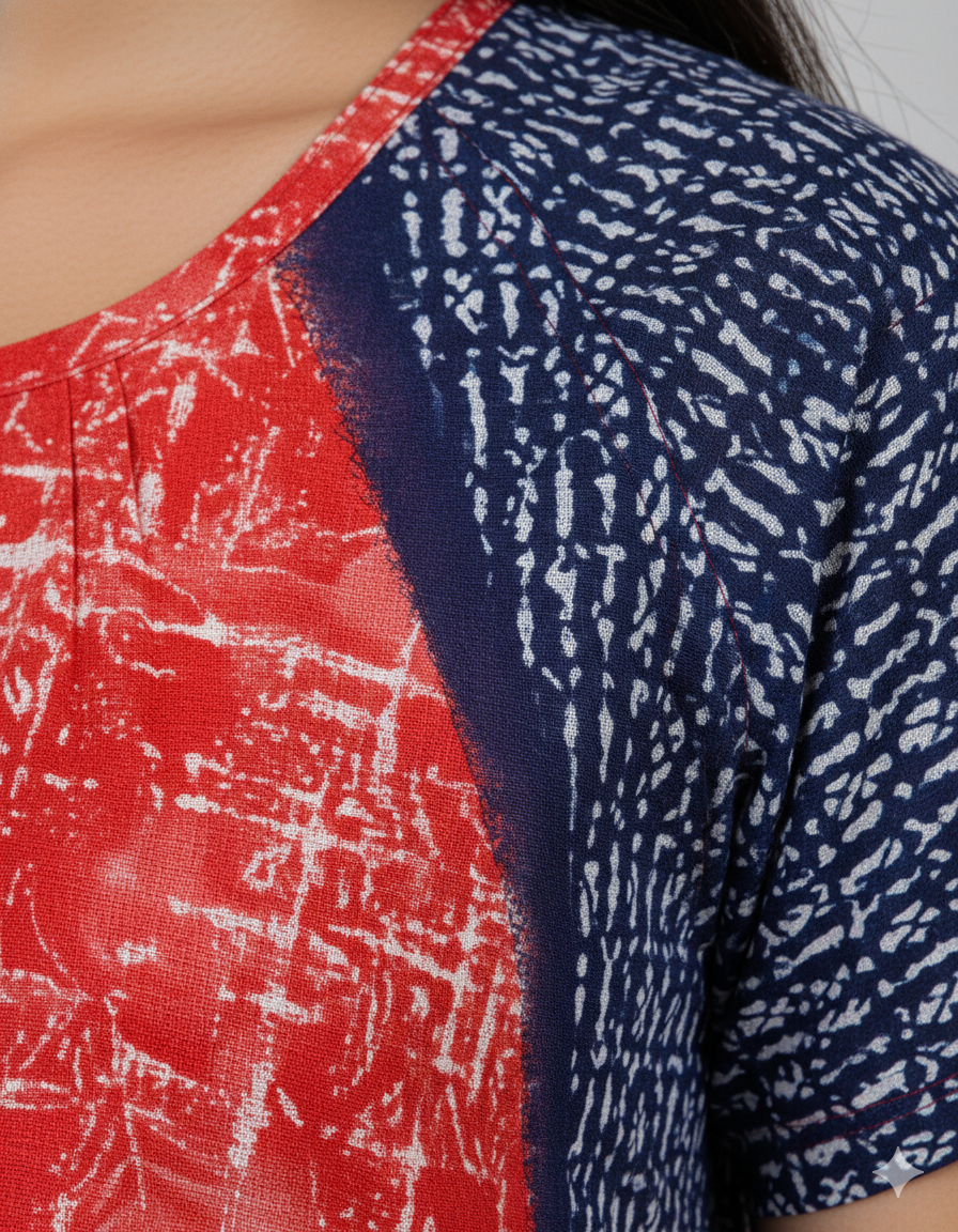 Daily Comfort Ankle-Length Cotton Nighty – Orange Floral Print 7