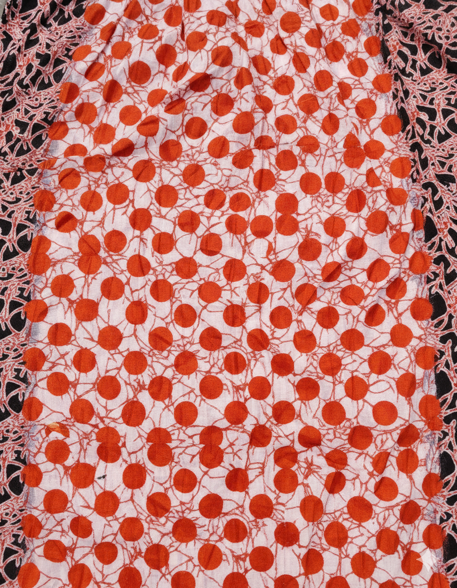 Daily Comfort Ankle-Length Cotton Nighty – Orange Floral Print 1