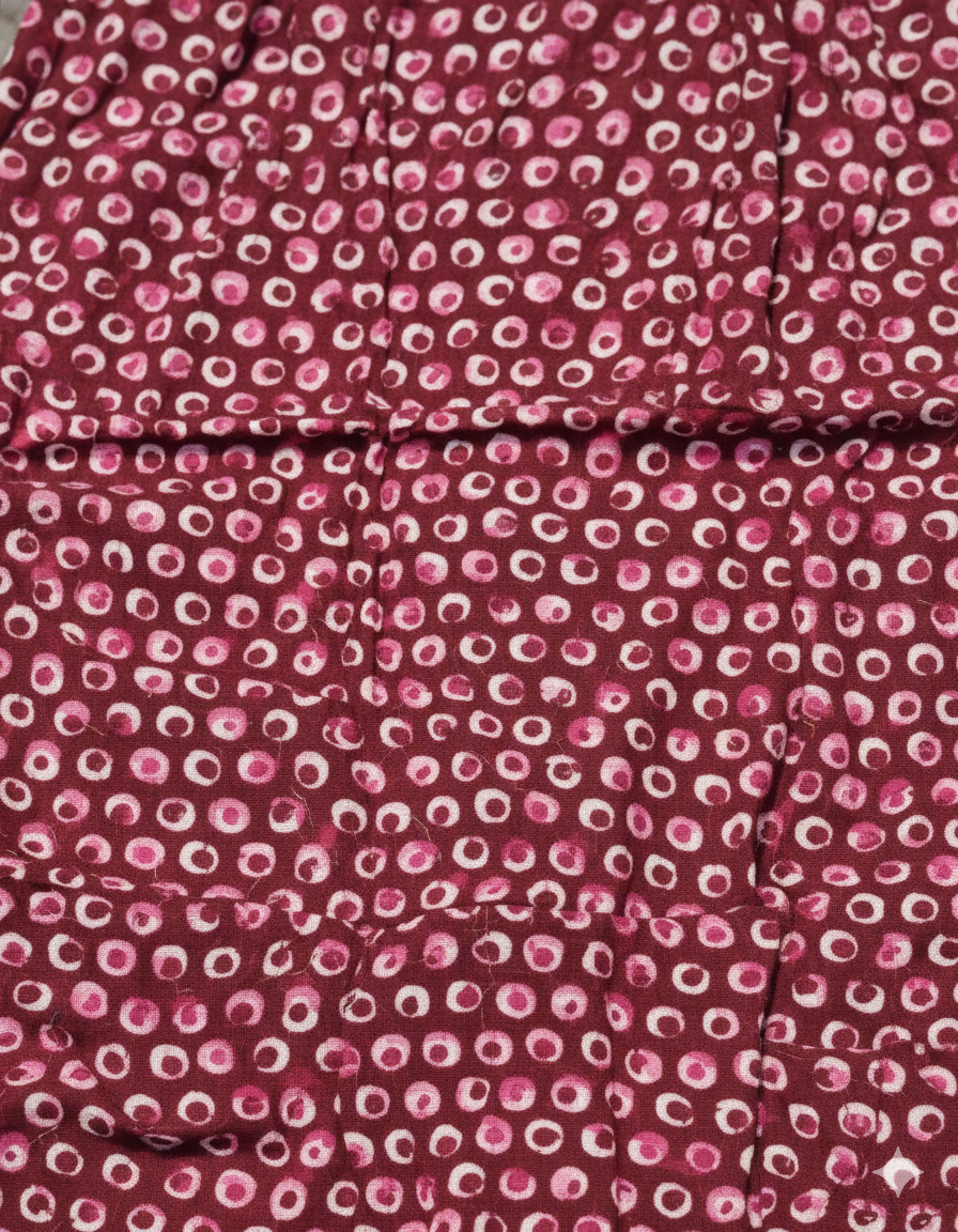 Daily Comfort Ankle-Length Cotton Nighty – Maroon Floral Print 1