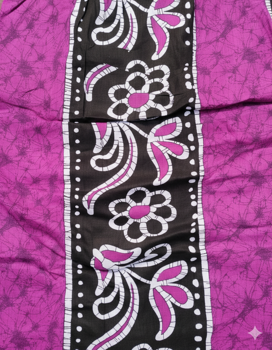 Daily Comfort Ankle-Length Cotton Nighty – Purple Floral Print 1