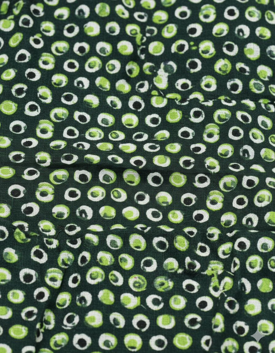 Daily Comfort Ankle-Length Cotton Nighty – Green Floral Print 2