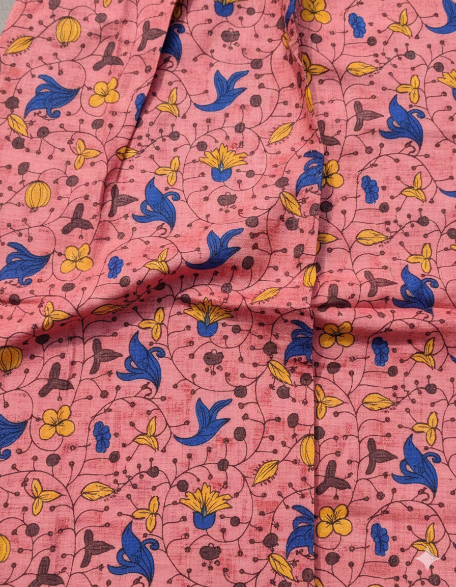 Daily Comfort Ankle-Length Cotton Nighty – Pink Floral Print 2